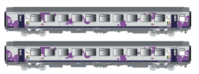 LS Models LS41212 - H0 - 2-tlg. Set Personenwagen Normandie, SNCF, Ep. VI
